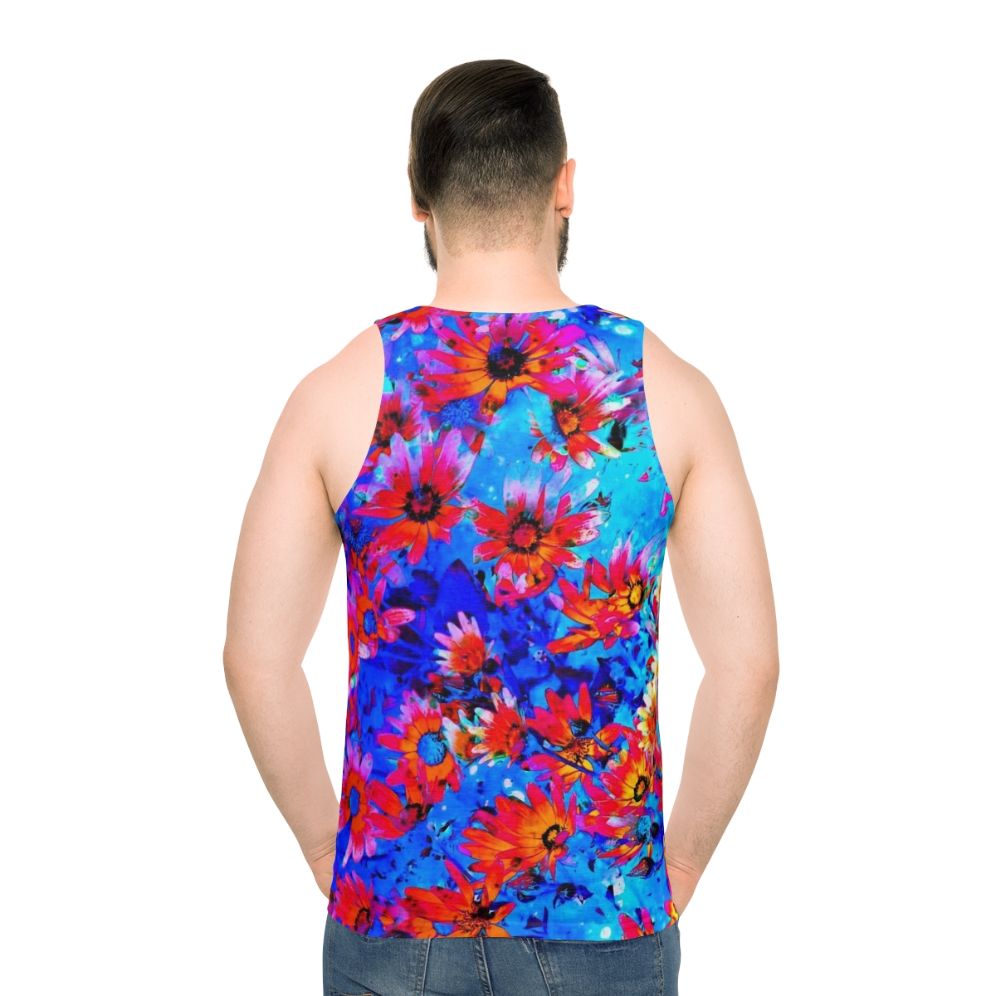 Unisex floral tank top with nature inspired design