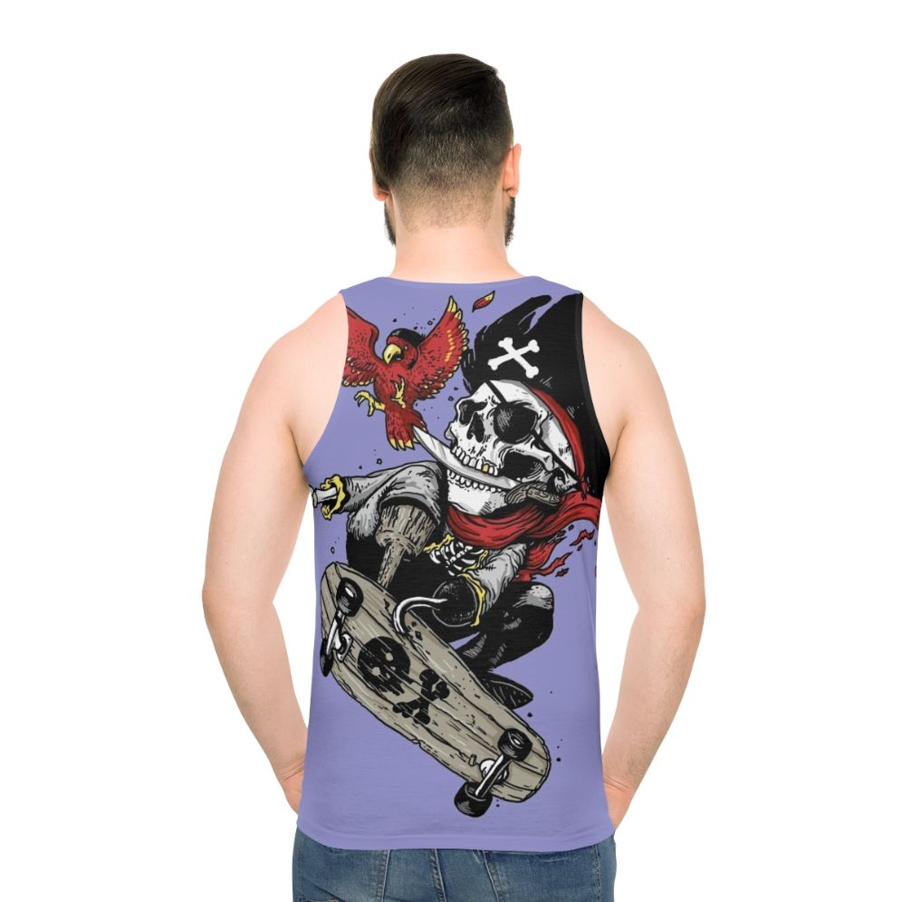 Unisex funny pirate skull tank top