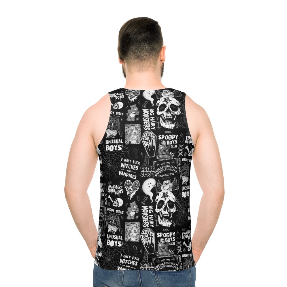 Unisex goth punk tank top with LGBTQ pride design