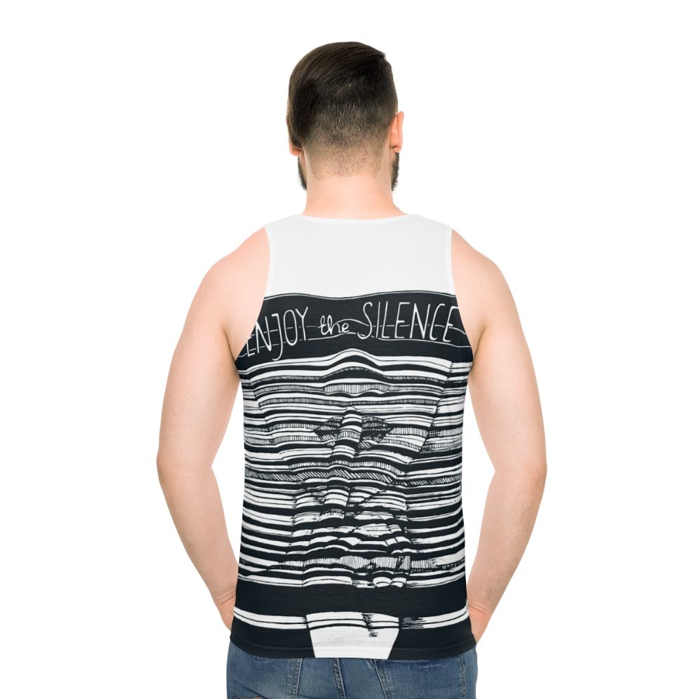 Unisex Graphic Tank Top with Depeche Mode Inspired Silence Design
