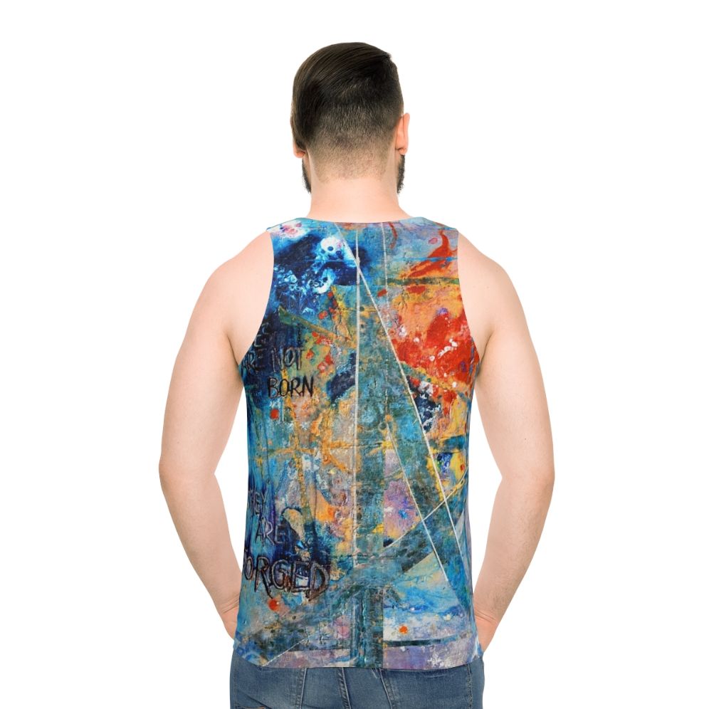 Unisex tank top with inspirational activist graphic