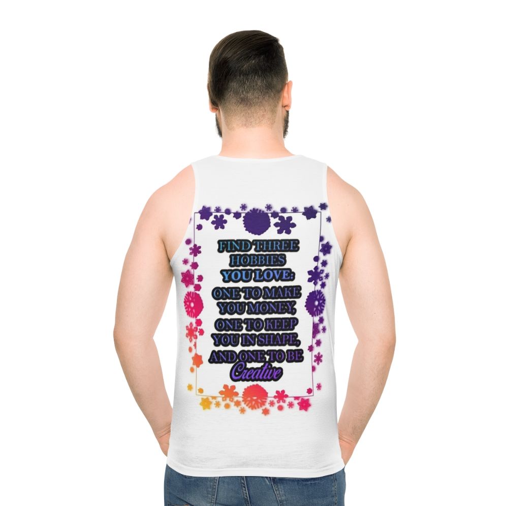 Unisex hobbies tank top with creative and inspirational design