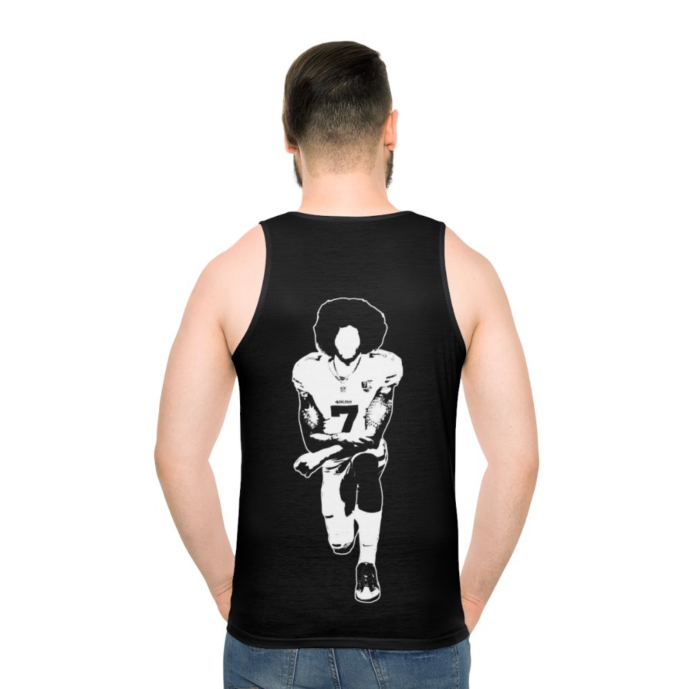 Unisex tank top with "I'm With Kap" design supporting NFL boycott and take a knee movement