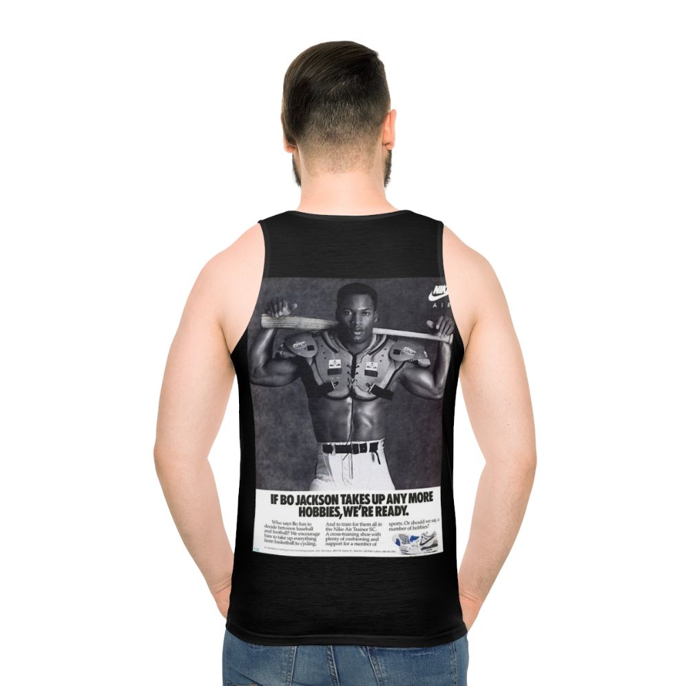 Unisex black and white Jackson art print tank top