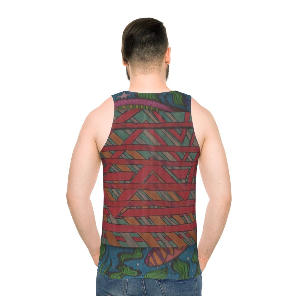 Unisex jazz music doodle tank top
