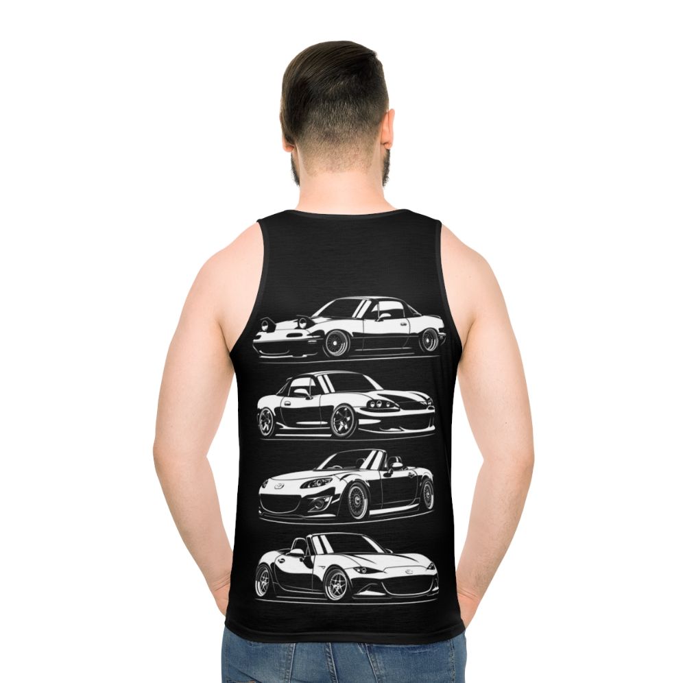 Unisex Miata lover automotive apparel tank top