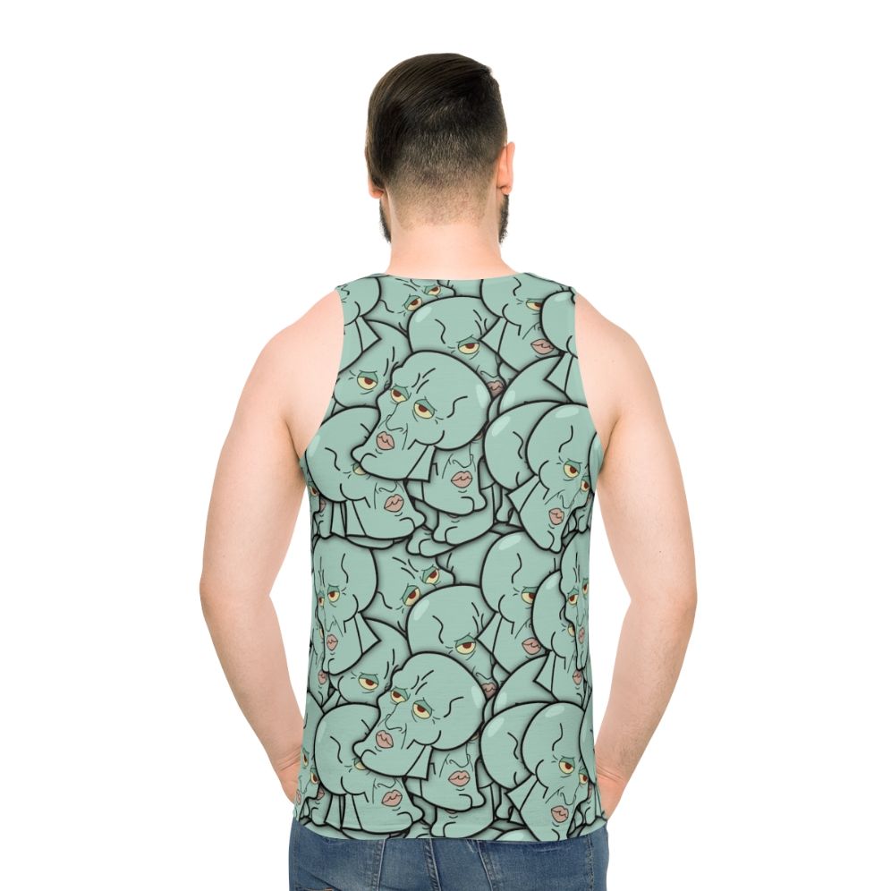 Unisex "Mr. Handsome" Tank Top featuring Spongebob and Squidward characters