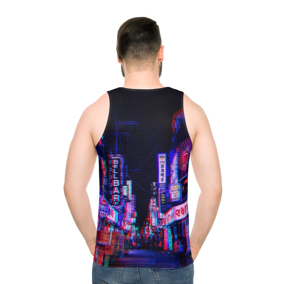 Unisex psychedelic neon nights tank top