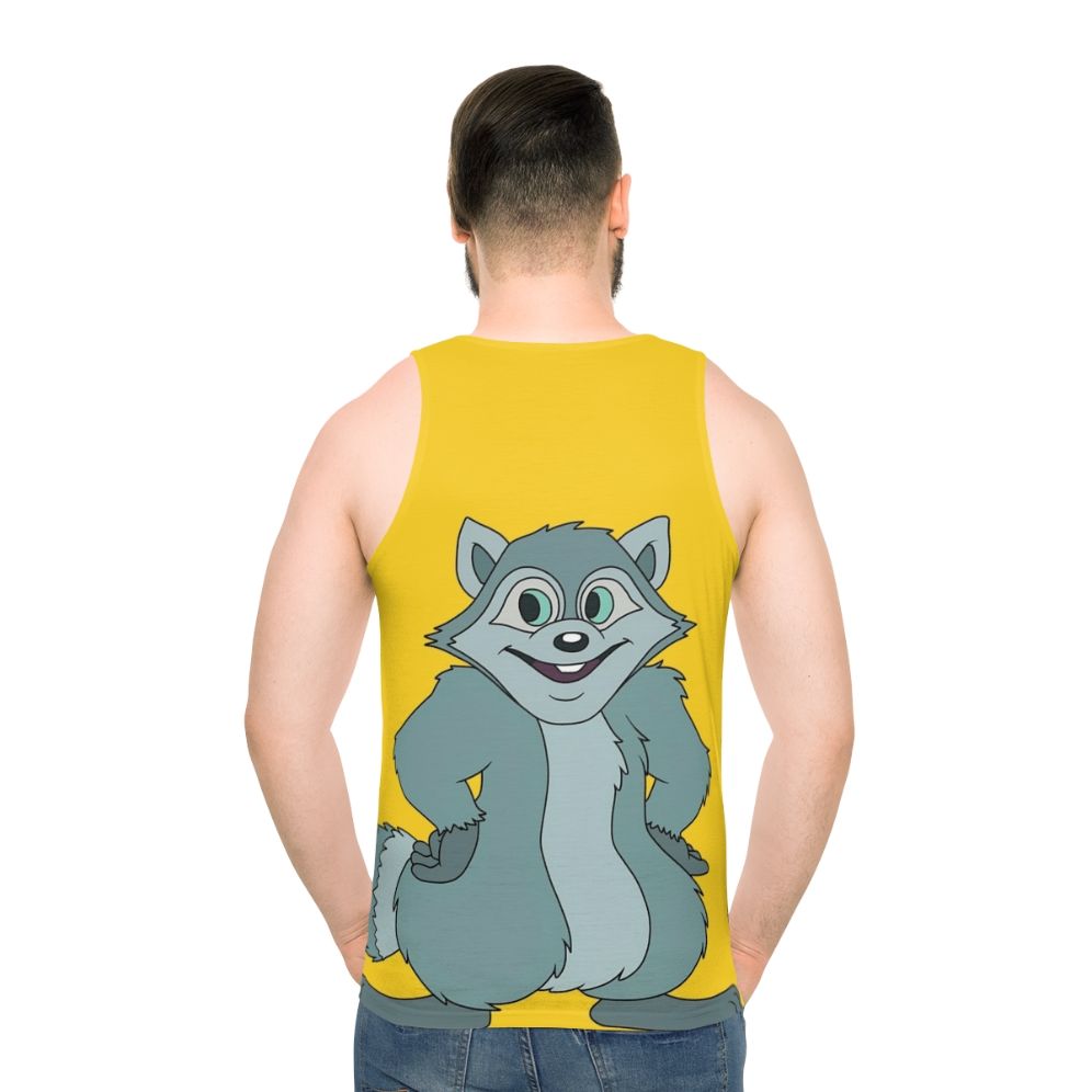 Unisex raccoon-themed tank top