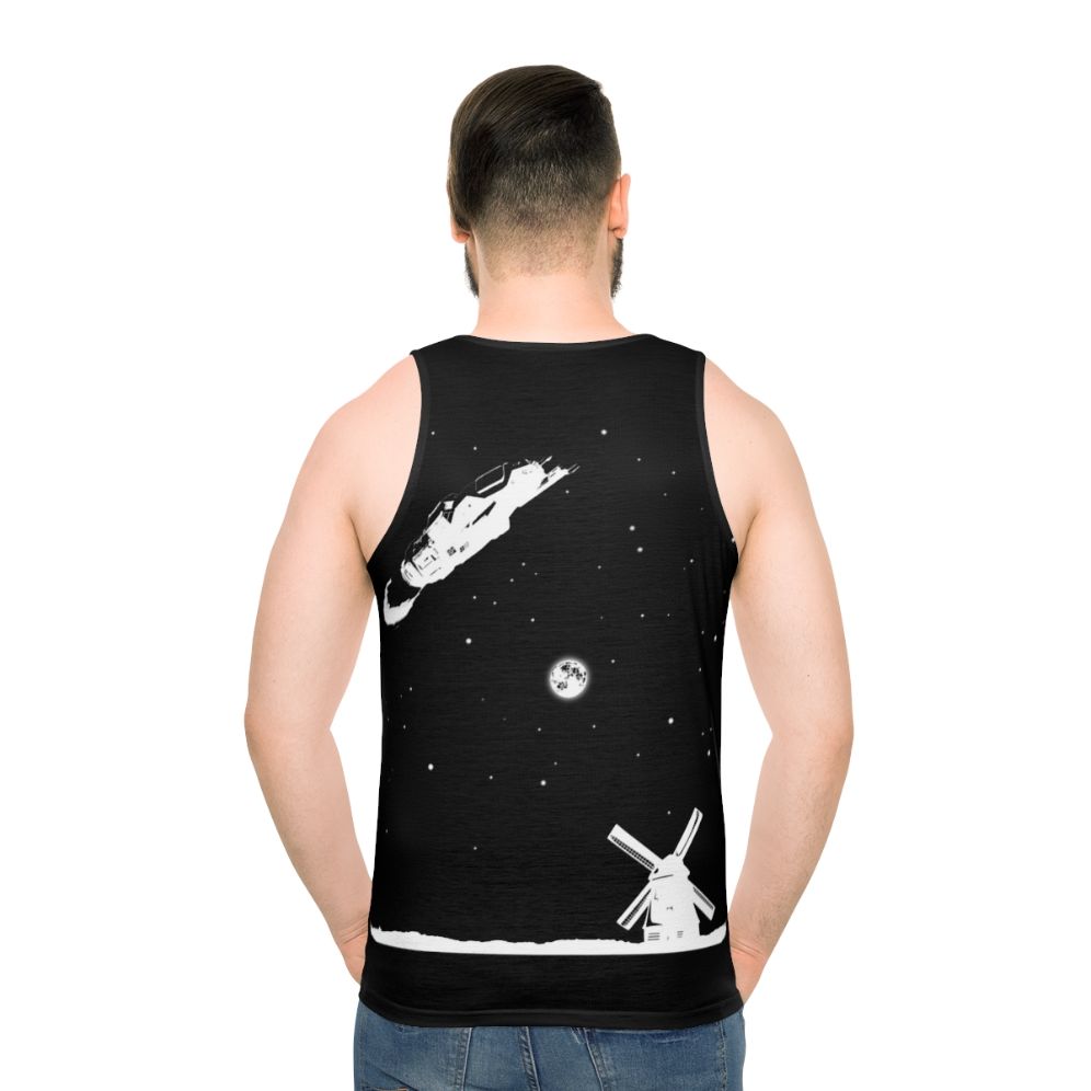 Unisex Rocinante2 sci-fi tank top with windmill design