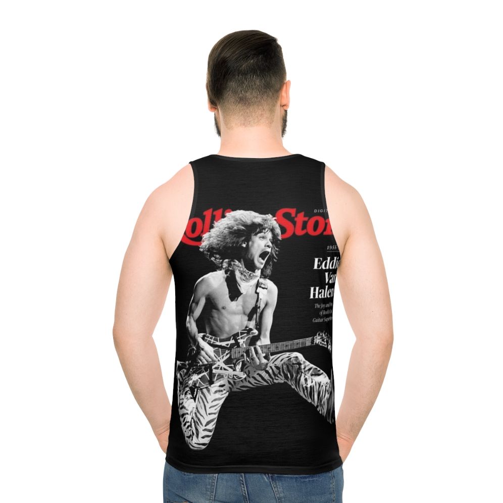 Unisex rock band tank top with minimalist graphic design