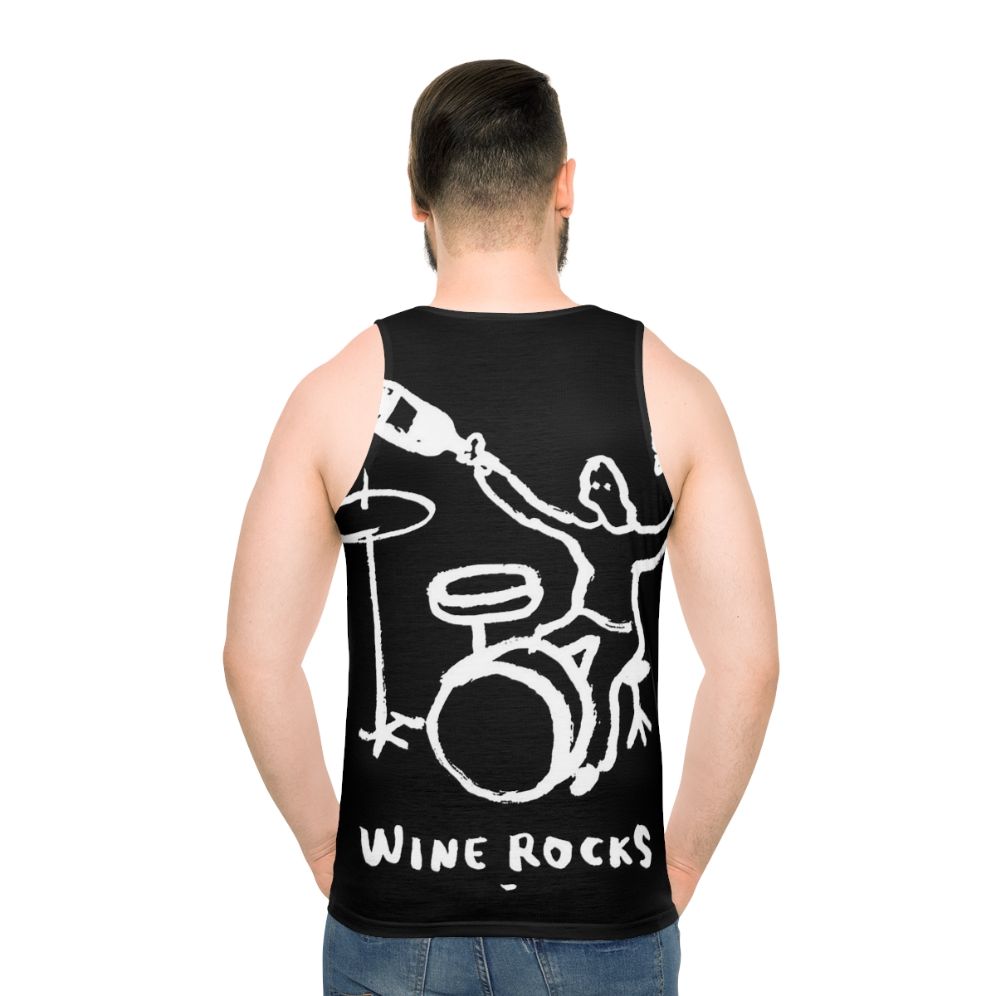 Unisex tank top with rock music-inspired design