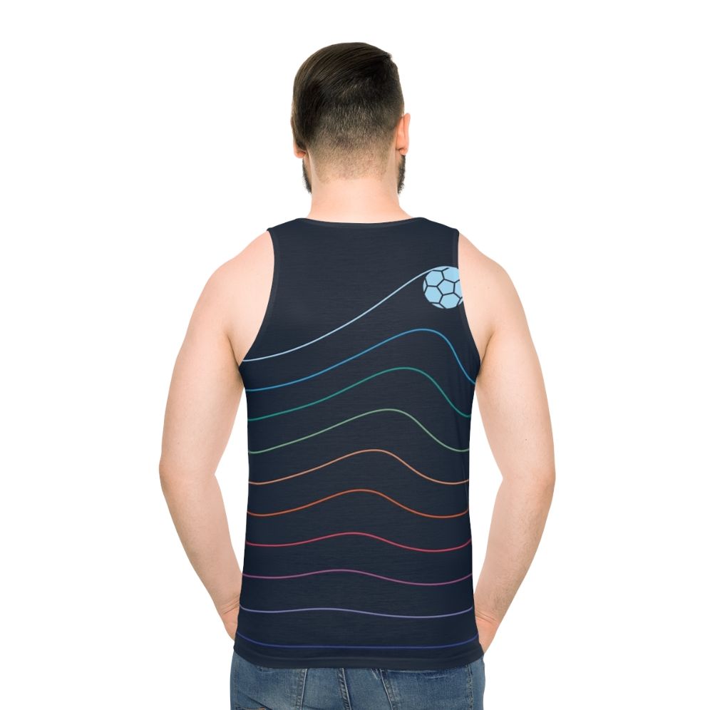 Unisex soccer jersey with minimalist goal line design