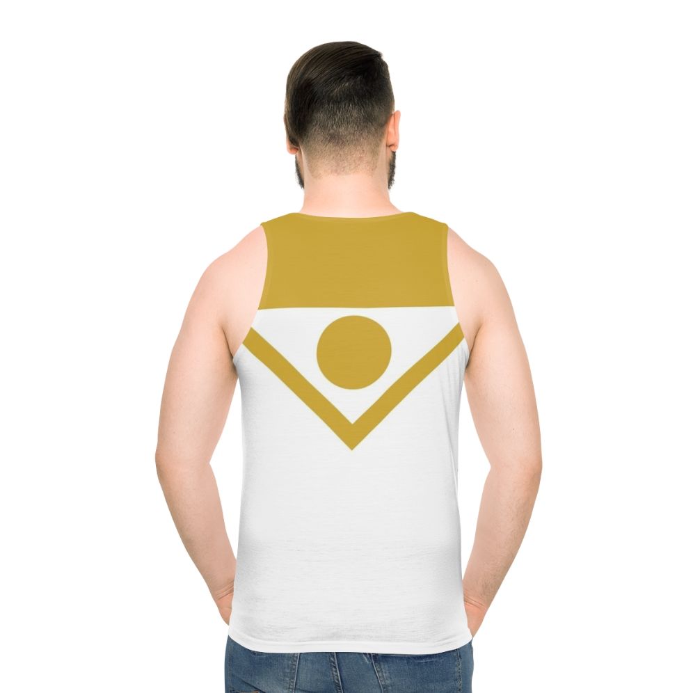 Unisex superhero comics tank top featuring Apollo, the sun god