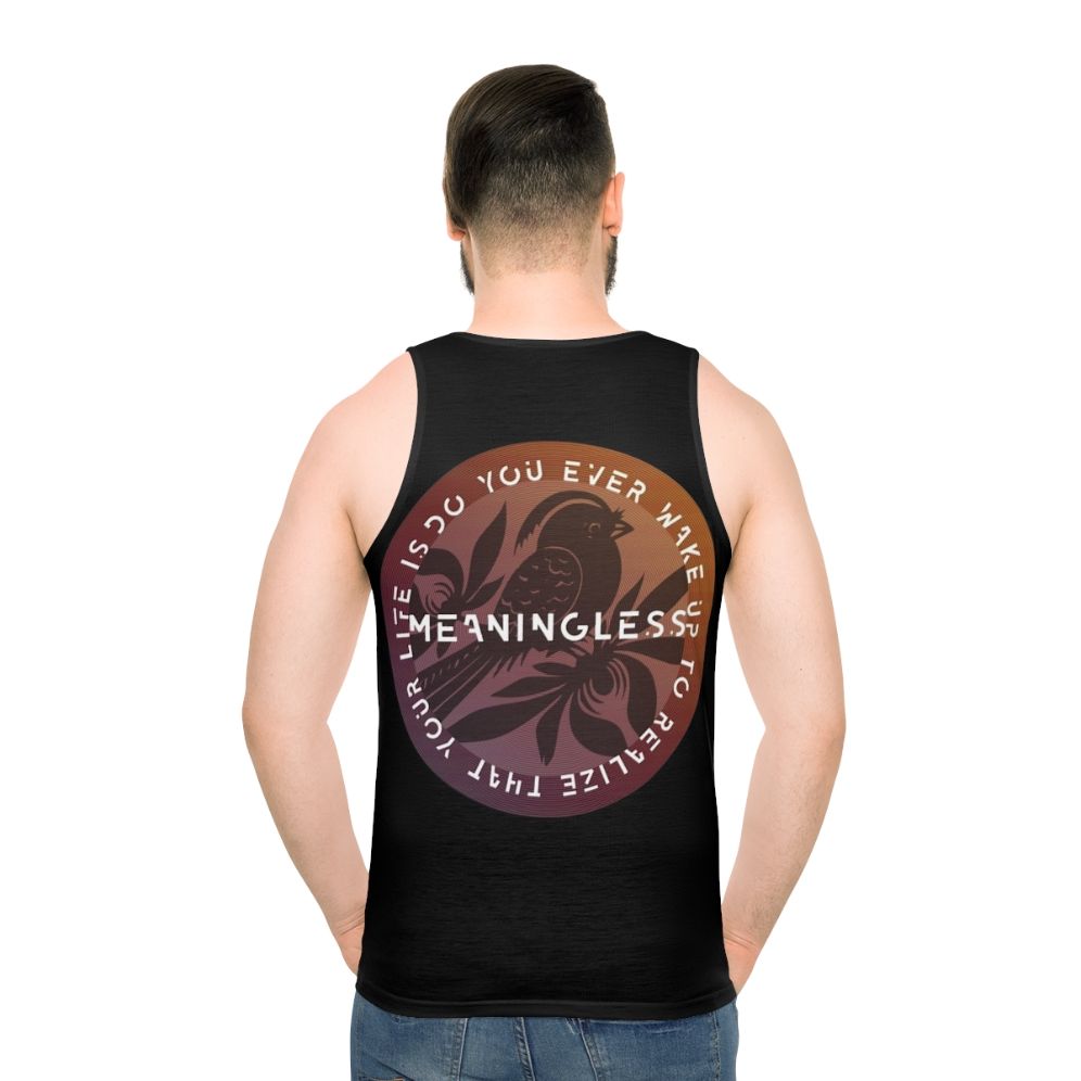 Unisex tank top with inspiring band lyric quote