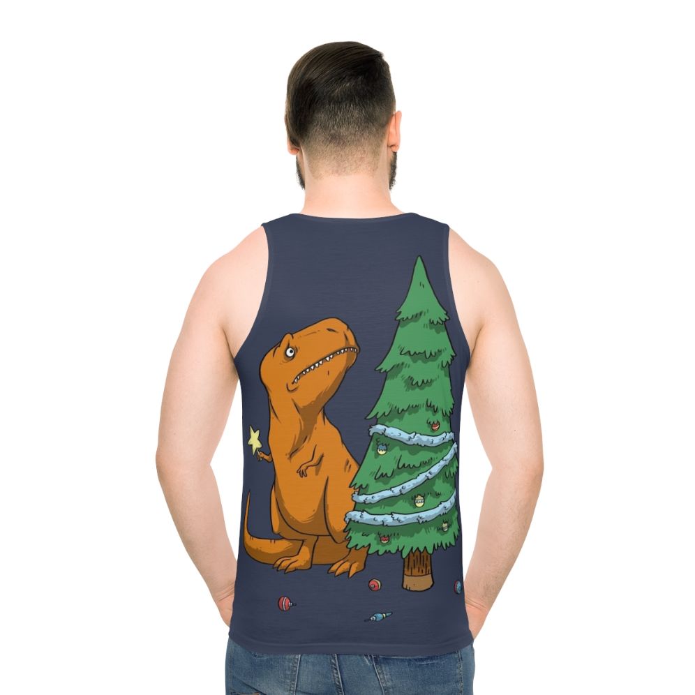 Unisex Tyrannosaurus Rex "The Struggle" Christmas Tank Top