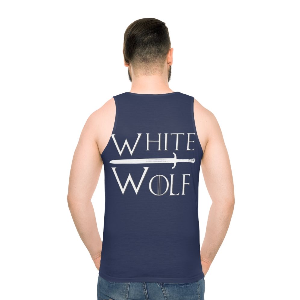 Unisex wolf print tank top