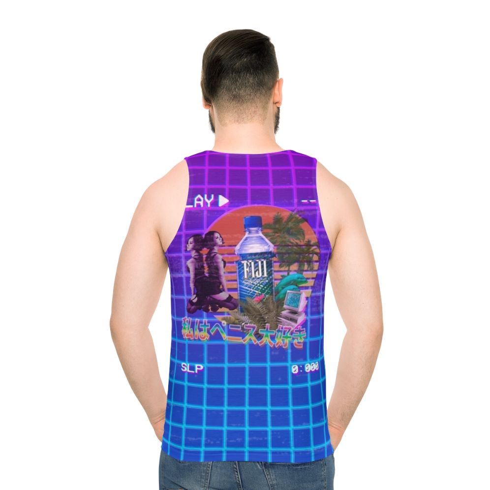 Vaporwave Fiji Bottle Unisex Tank Top