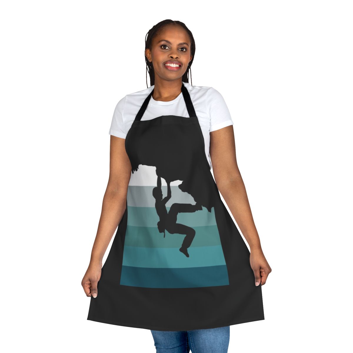 Climber wearing a durable, quick-drying climbing bouldering apron for outdoor sports
