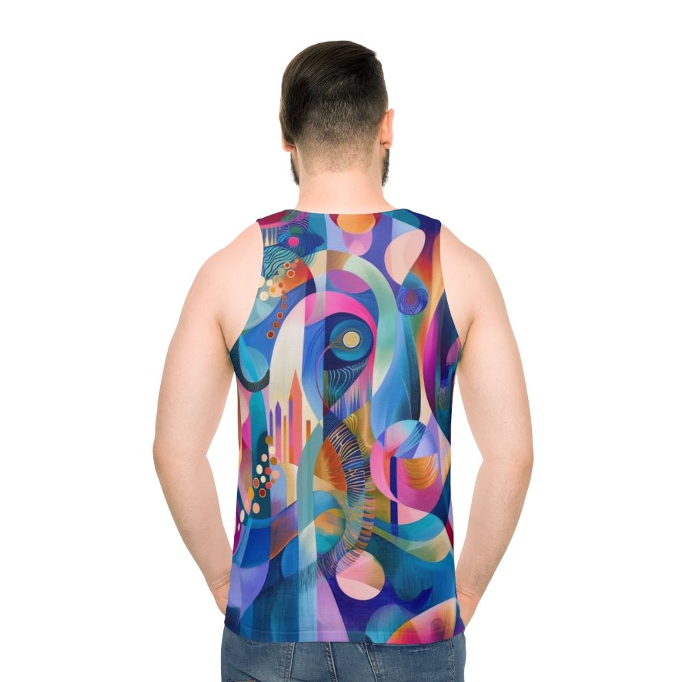 Vibrant abstract church geometric pattern tank top