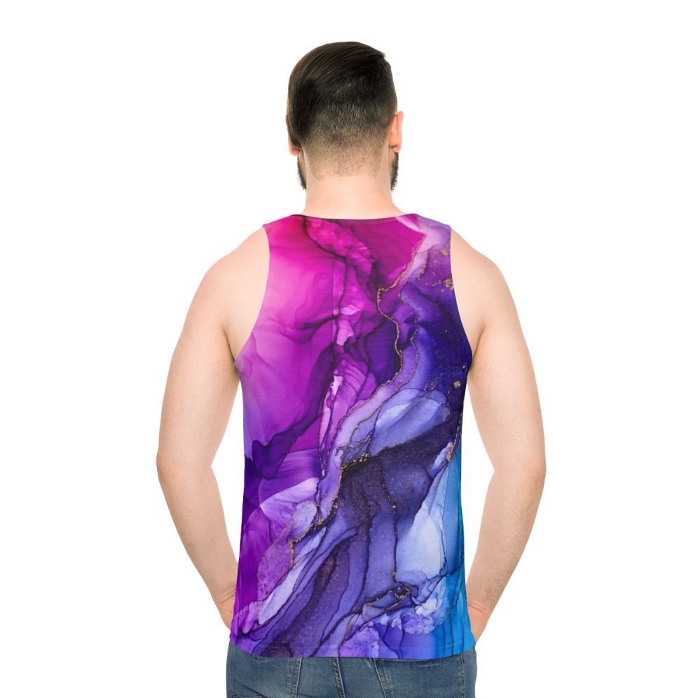 Vibrant rainbow ombre abstract unisex tank top