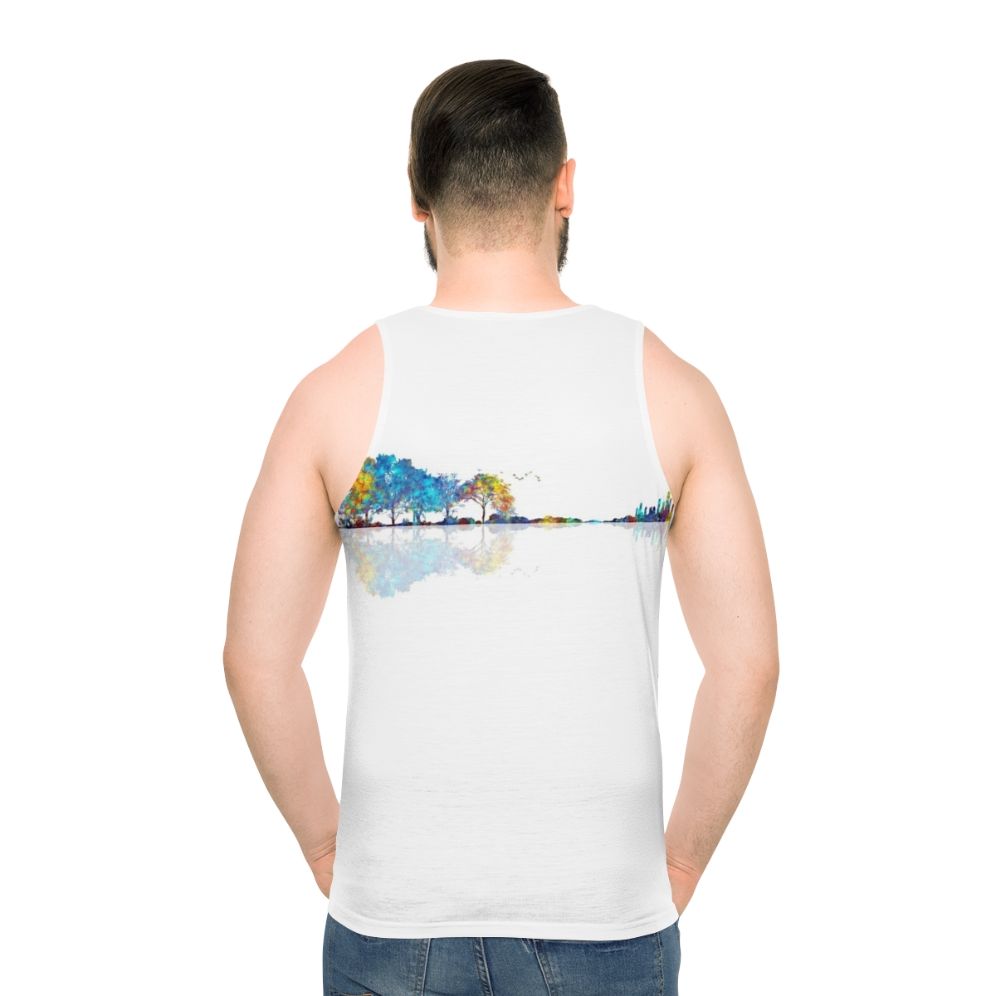 Watercolor nature guitar unisex tank top