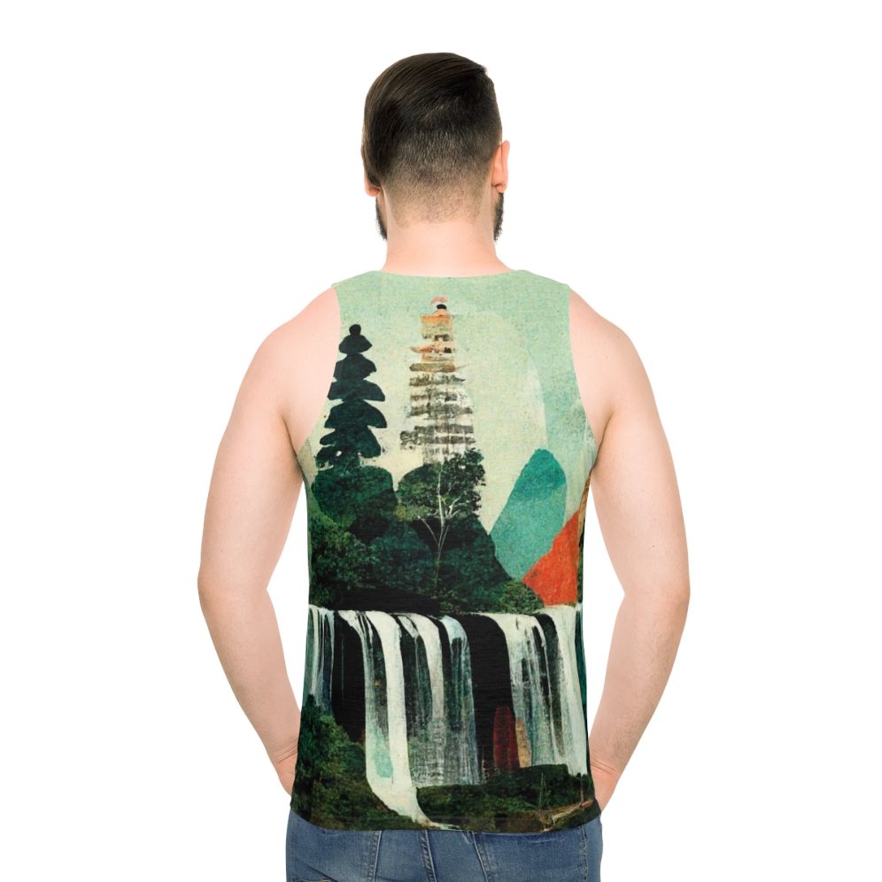 Waterfall artwork unisex tank top