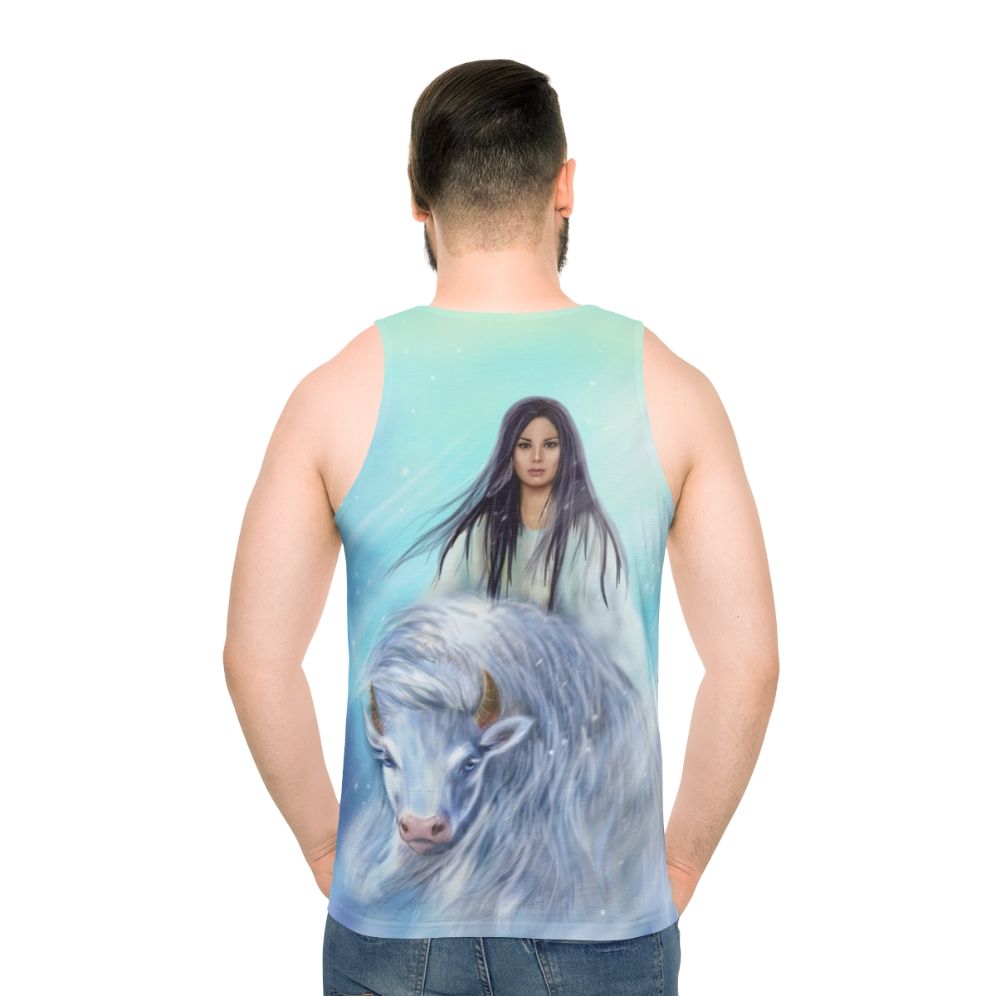 White Buffalo Calf Woman Unisex Tank Top