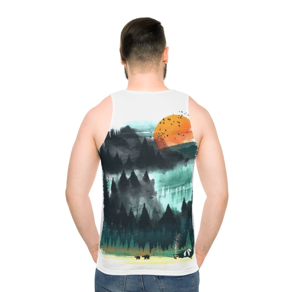 Watercolor wilderness unisex tank top