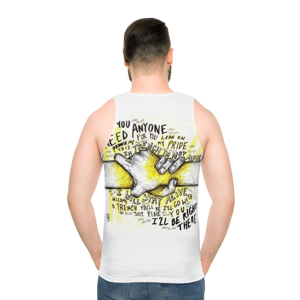 Unisex tank top with inspirational words of hope design