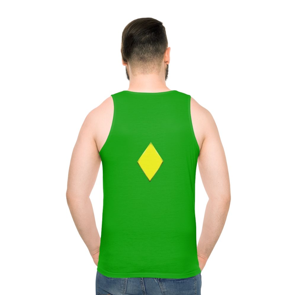 Yellow diamond superhero unisex tank top
