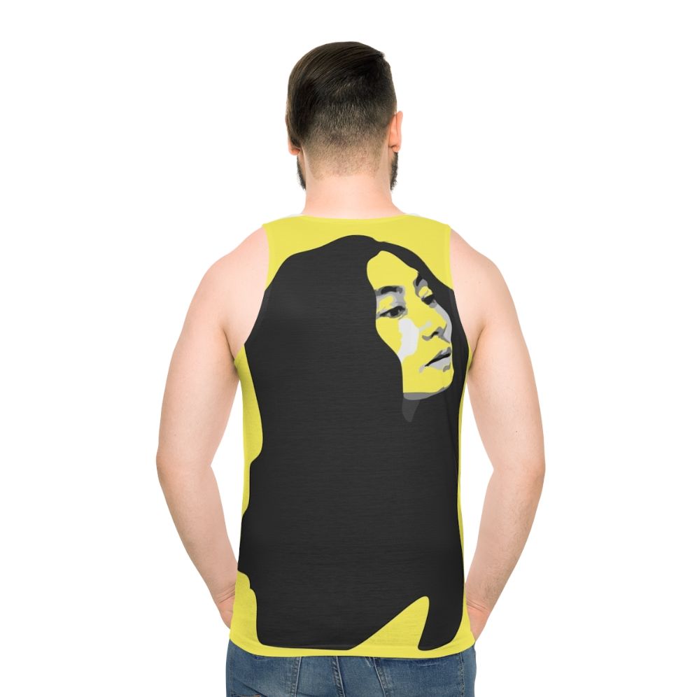 Yoko Ono inspired pop art graphic tank top