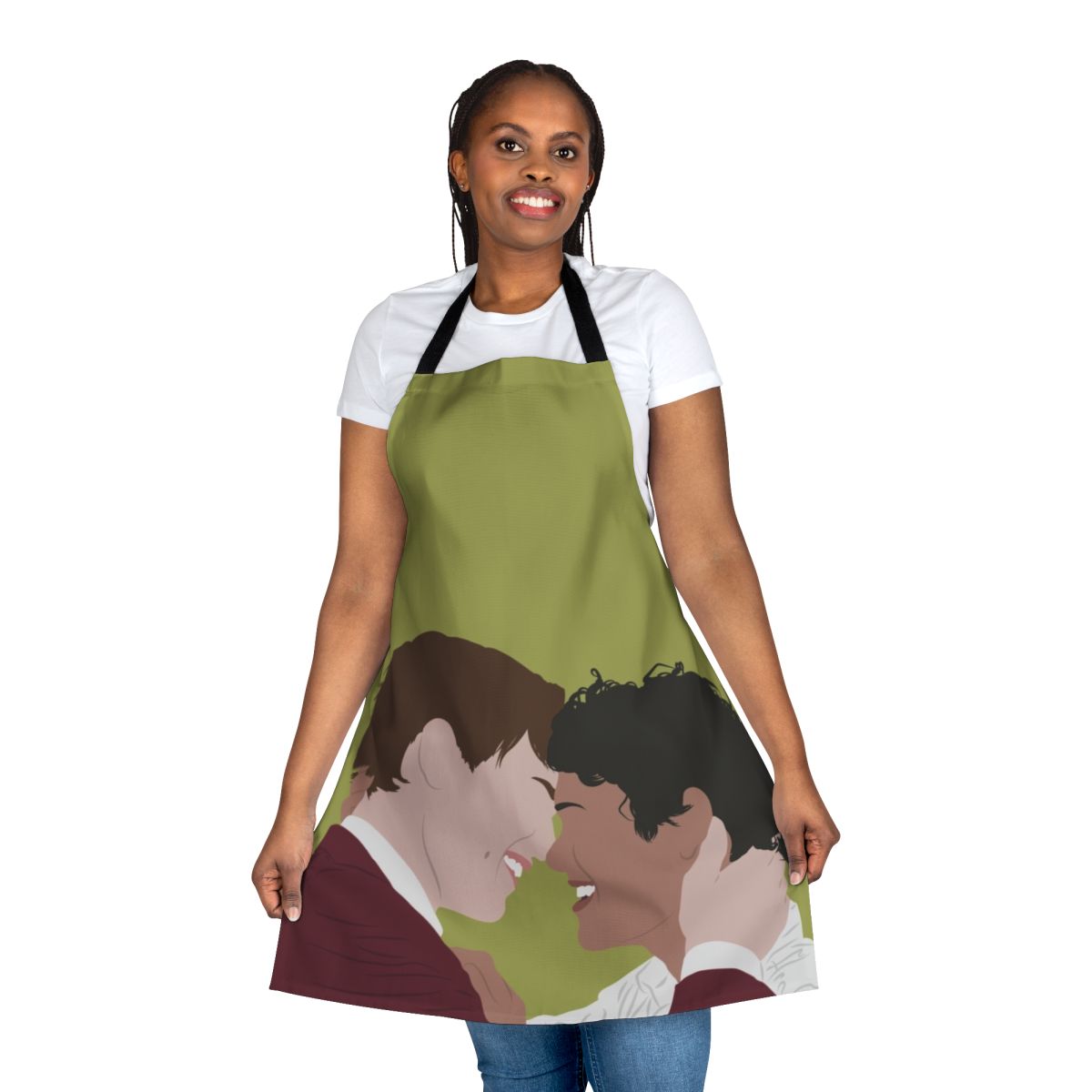 Young Royals inspired apron featuring a line art design of Prince Wilhelm and Simon Eriksson.
