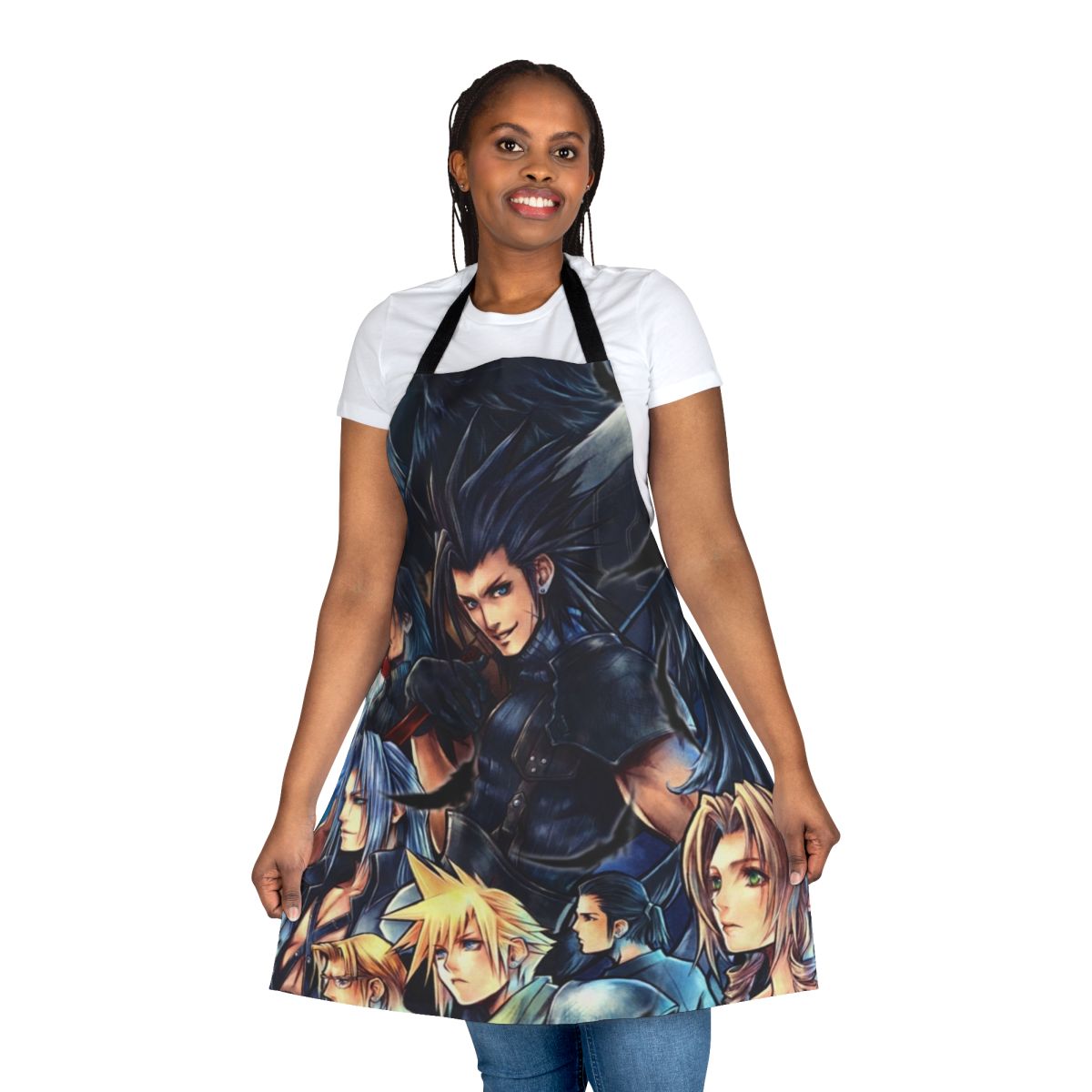 Zack-Inspired Gaming Apron with Final Fantasy 7 Characters