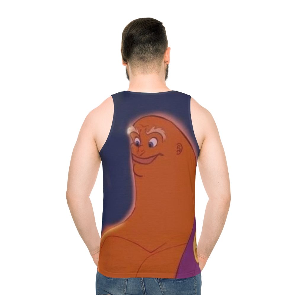 Meme-inspired Zeus no hair unisex tank top