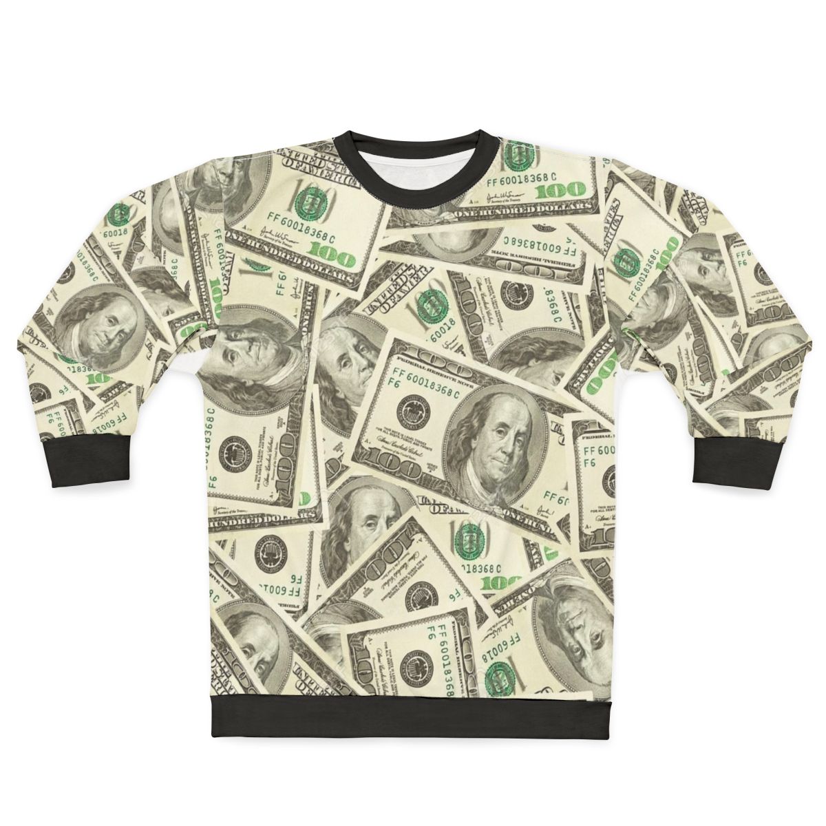 100 Dollar Bills Graphic Sweatshirt