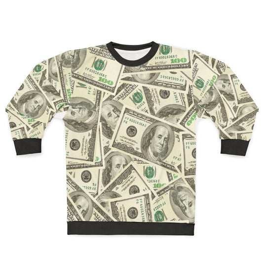 100 Dollar Bills Graphic Sweatshirt