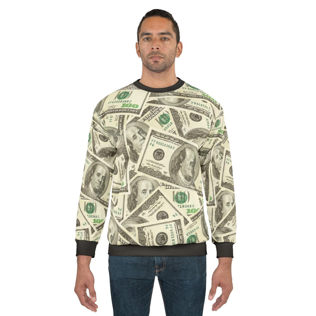 100 Dollar Bills Graphic Sweatshirt