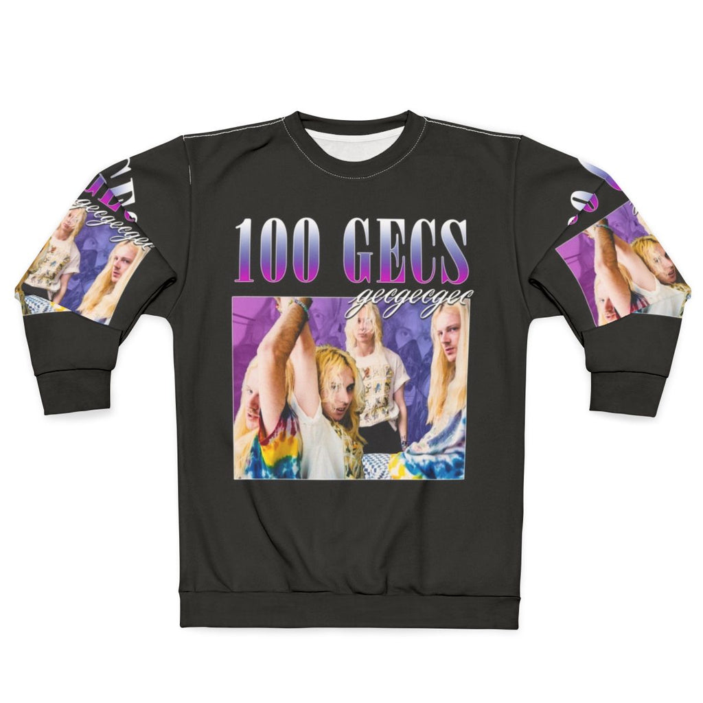 90s retro style 100 Gecs music sweatshirt