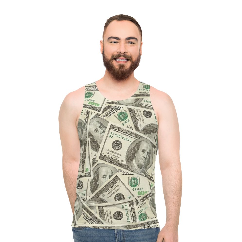 100 dollar bills unisex tank top