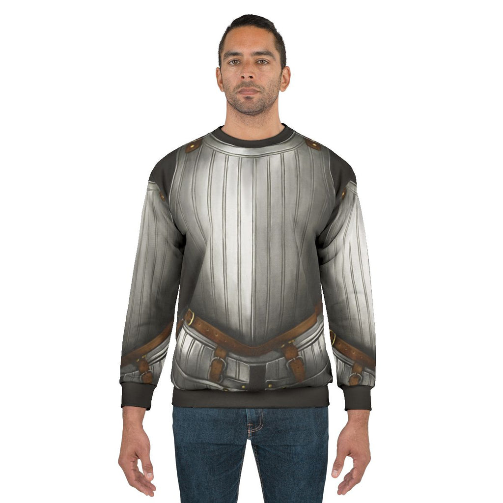 17th century cuirass sweatshirt, medieval historical reenactment apparel