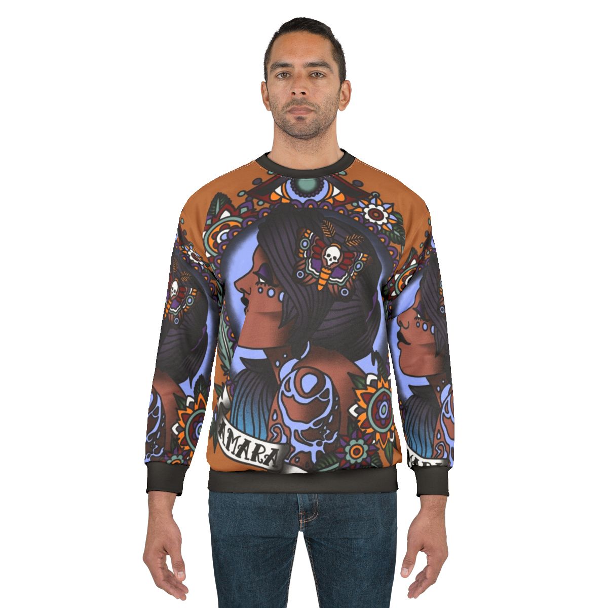 Borderlands Amara tattoo style portrait sweatshirt