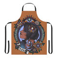 1920s tattoo style Amara portrait design printed on a high-quality apron