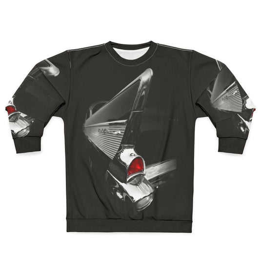 1957 Chevy Bel Air Black Vintage Sweatshirt