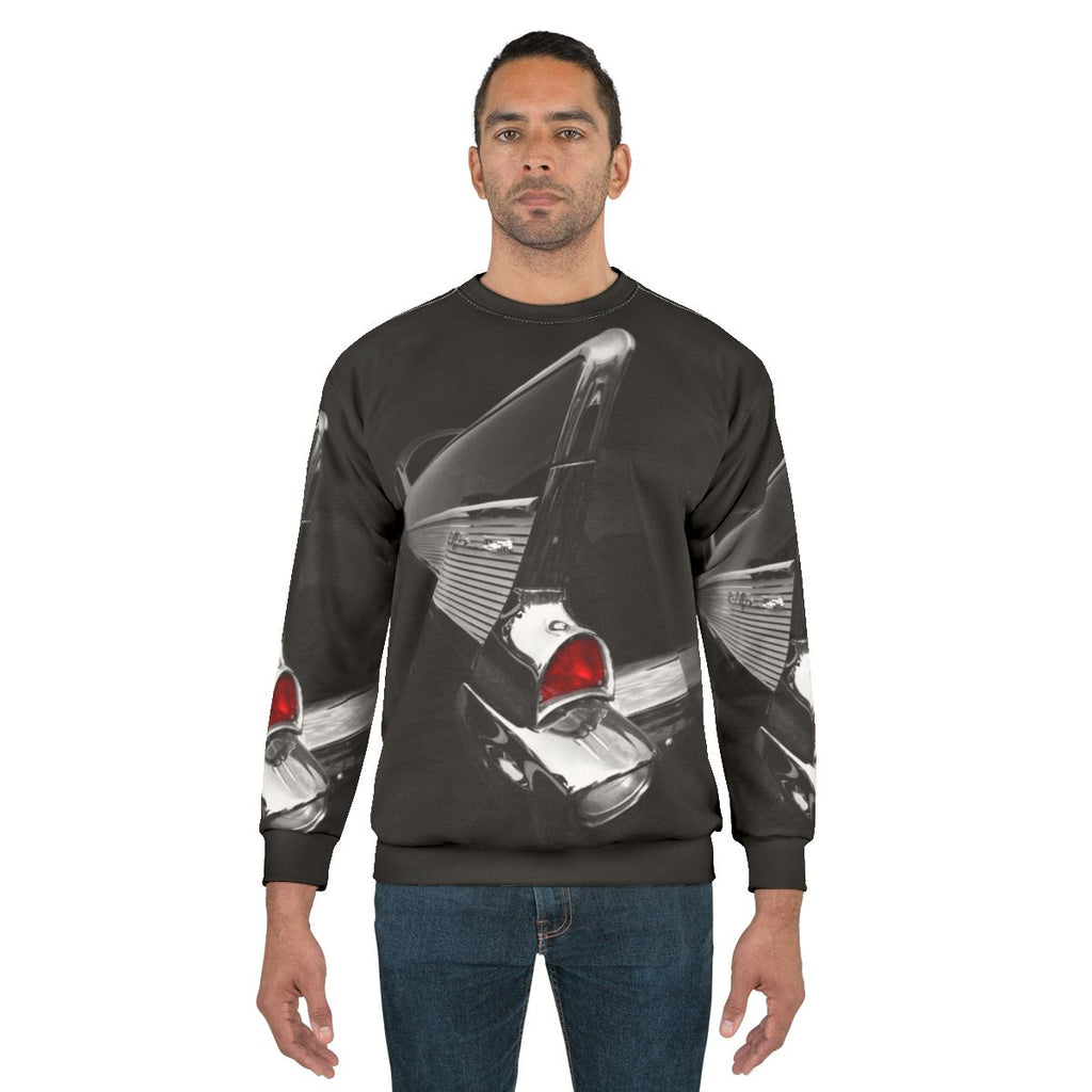 1957 Chevy Bel Air Black Vintage Sweatshirt