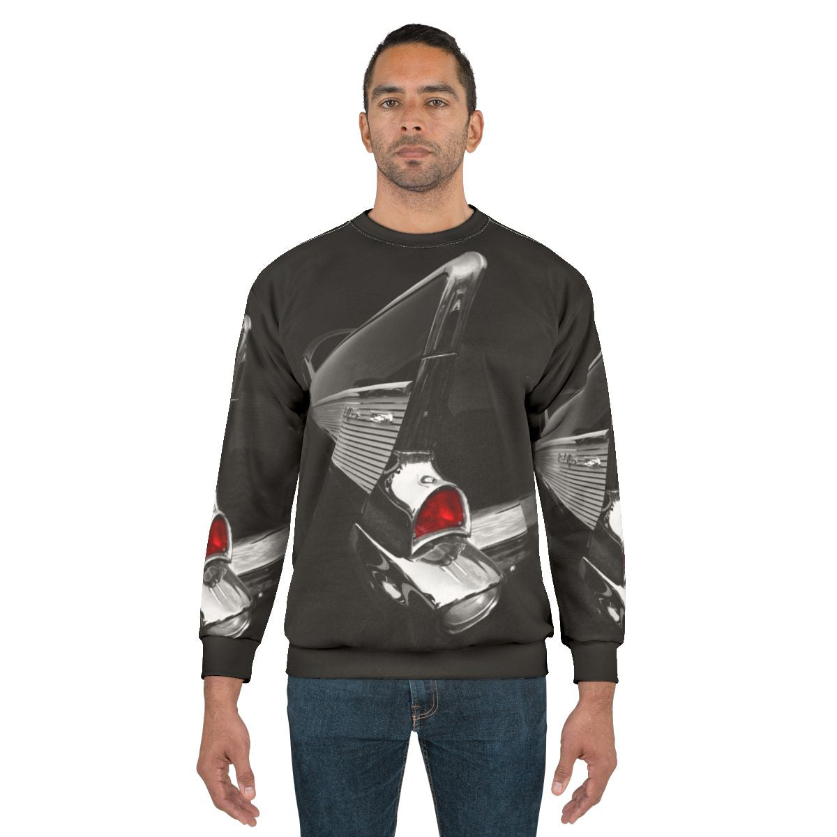 1957 Chevy Bel Air Black Vintage Sweatshirt