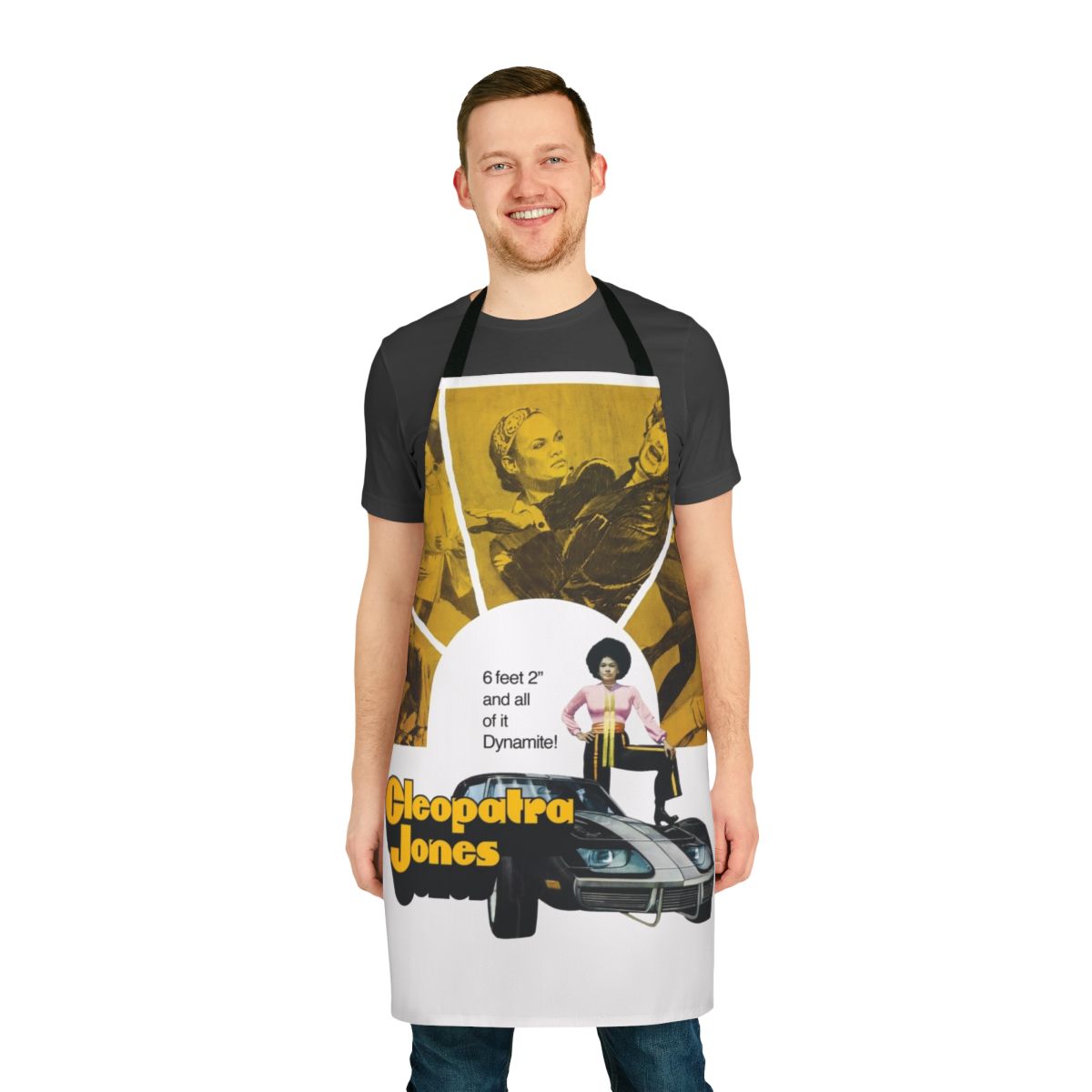 Vintage 1970s Cleopatra Jones movie poster themed apron