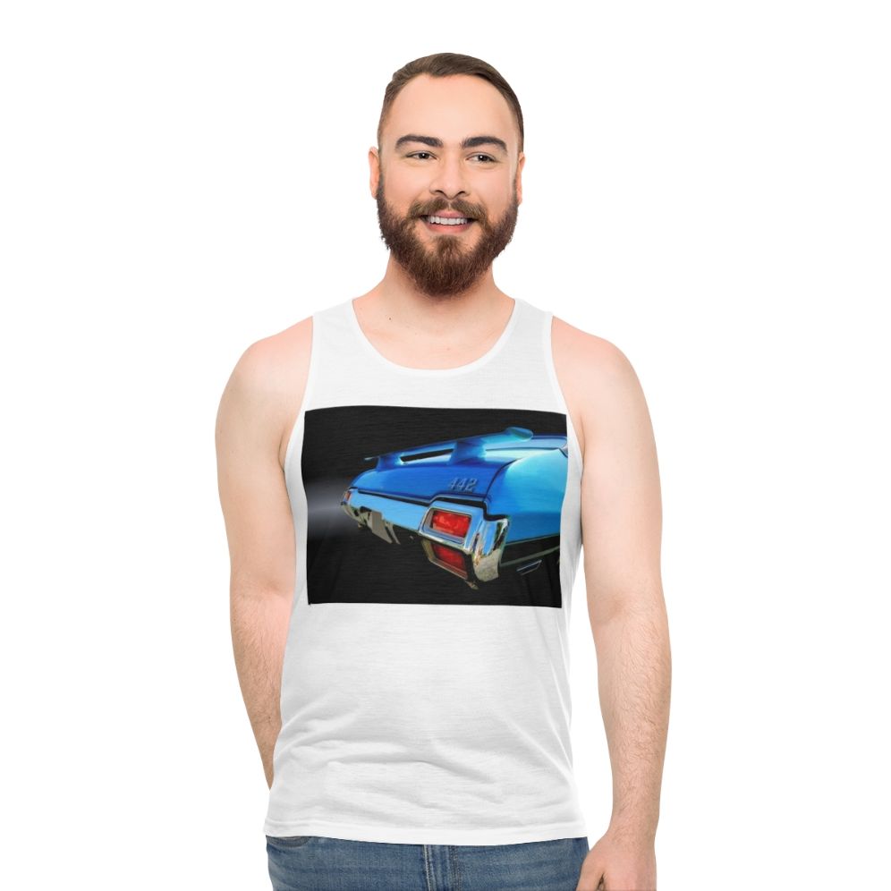 1971 Olds 442 Vintage Muscle Car Unisex Tank Top