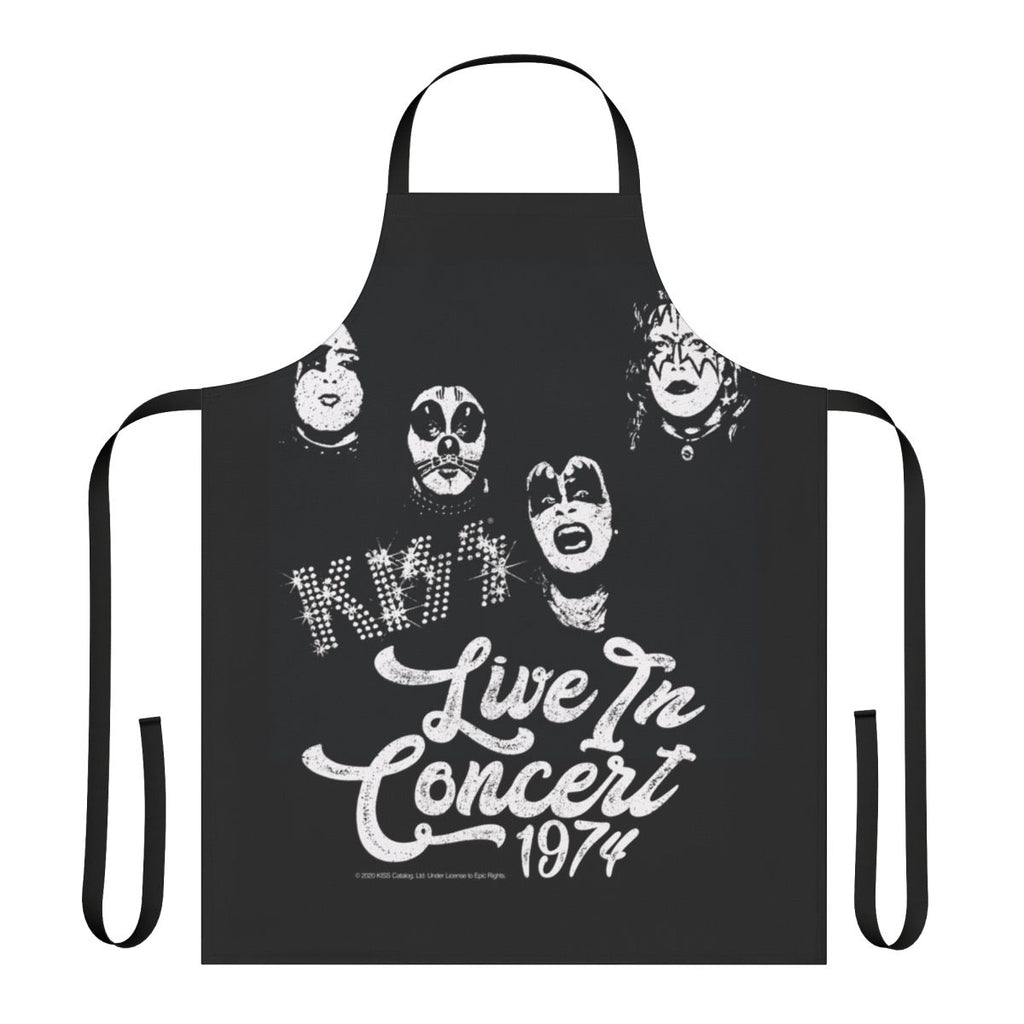 1974 Kiss Concert Inspired Apron with Vintage Band Imagery