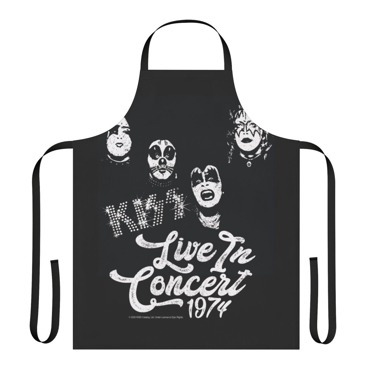 1974 Kiss Concert Inspired Apron with Vintage Band Imagery